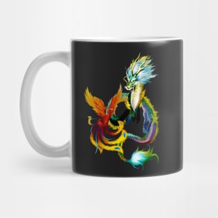 Phoenix And Dragon Battle To The Death Mug